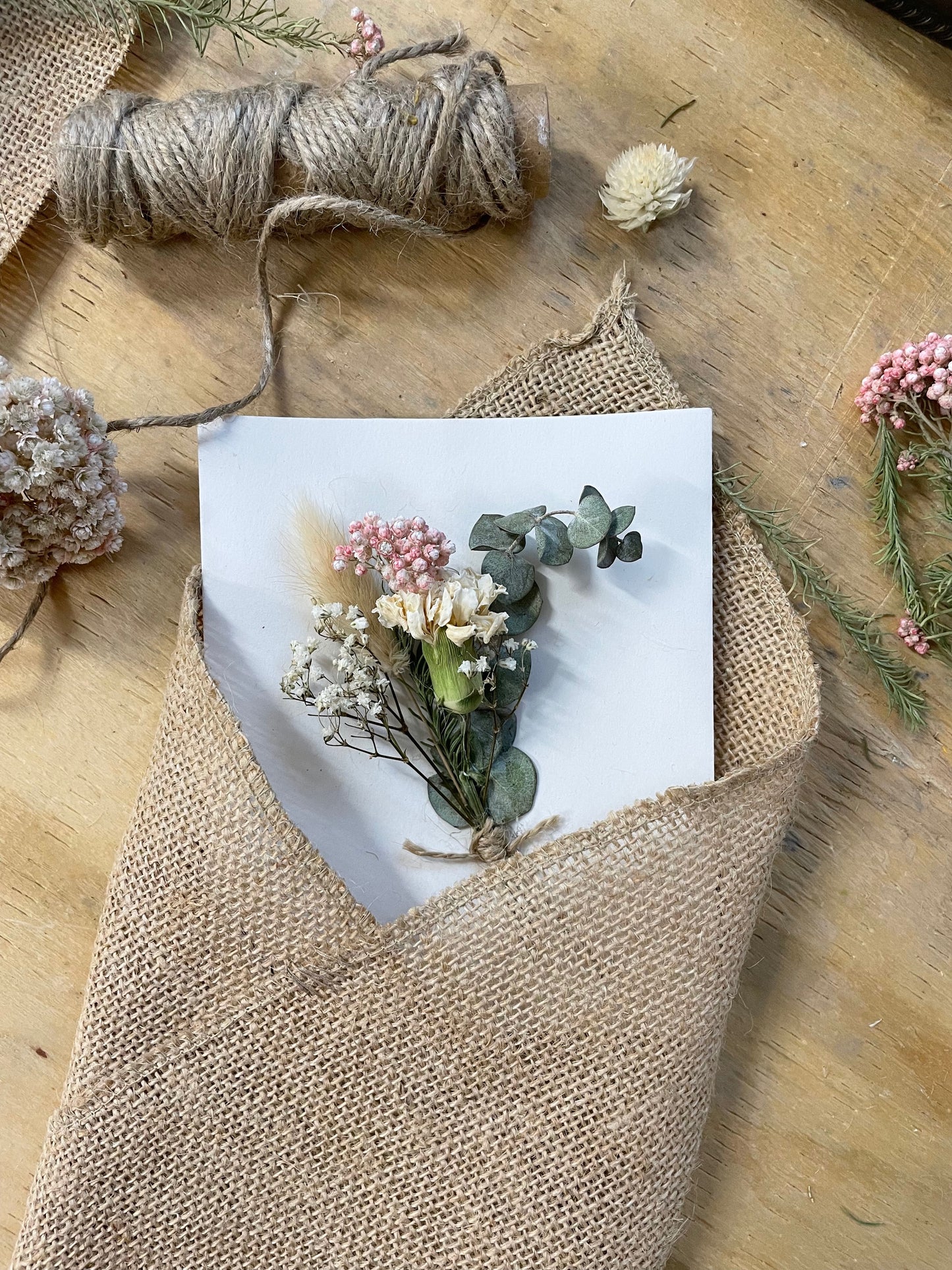 Dried Flower Greeting Cards - set of 4